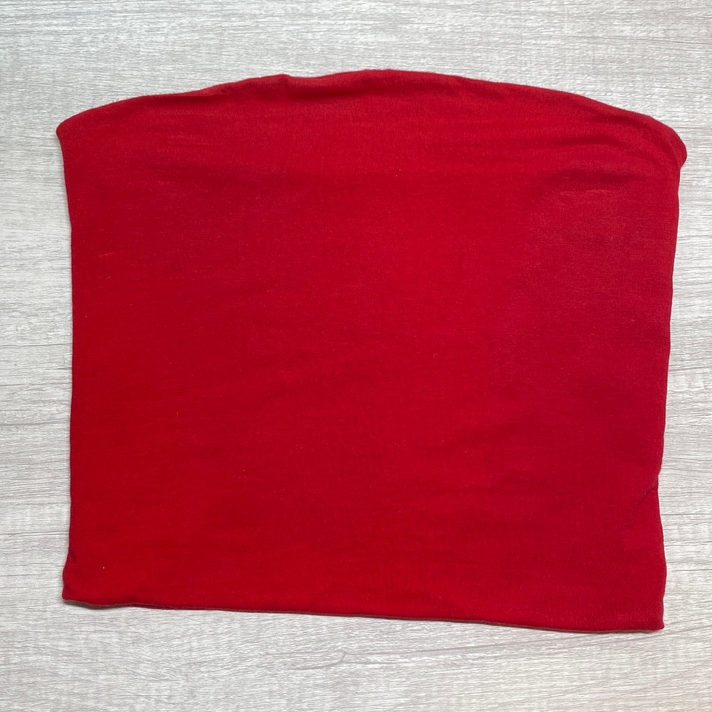 Red tube top